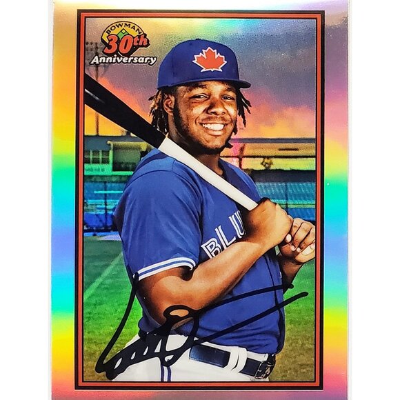 VLAD GUERRERO JR ROOKIE REFRACTOR 1989 RETRO 2019 BOWMAN CHROME #B30-VGJ TORONTO - Picture 1 of 3